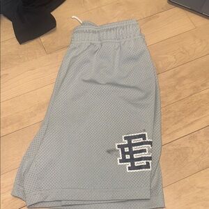 Eric Emanuel Gray Mesh Athletic Shorts